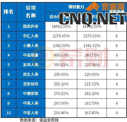 保险公司排行榜前十名