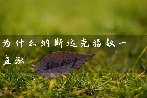 为什么纳斯达克指数一直涨 (https://www.cnq.net/) 基金基础教程 第1张