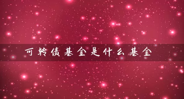 可转债基金是什么基金 (https://www.cnq.net/) 基金基础教程 第1张