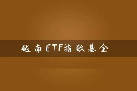 越南ETF指数基金 (https://www.cnq.net/) 基金基础教程 第1张