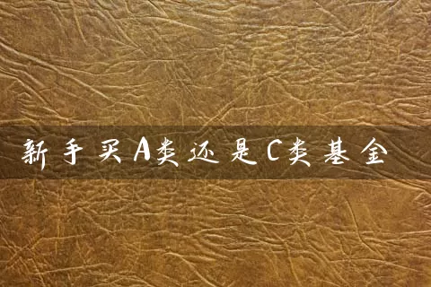 新手买A类还是C类基金 (https://www.cnq.net/) 基金基础教程 第1张
