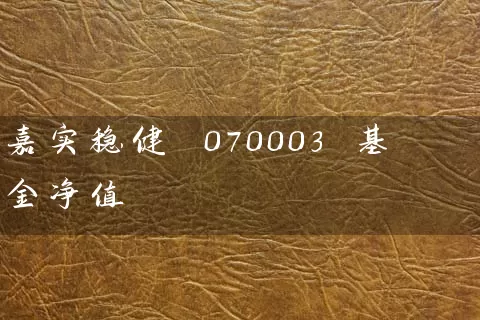 嘉实稳健 070003 基金净值 基金基础教程 第1张-学习理财网 嘉实稳健 070003 基金净值 (https://www.cnq.net/) 基金基础教程 第1张