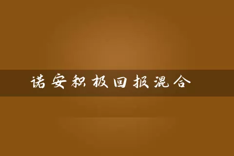 诺安积极回报混合 (https://www.cnq.net/) 基金基础教程 第1张