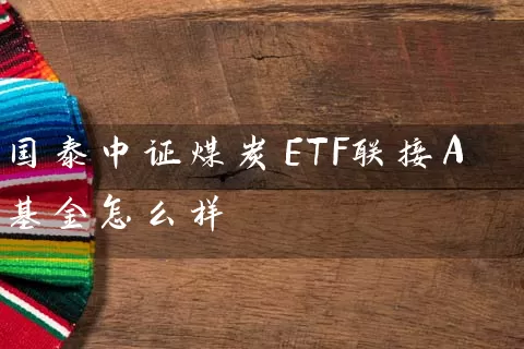 国泰中证煤炭ETF联接A基金怎么样 (https://www.cnq.net/) 基金基础教程 第1张
