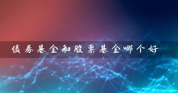 债券基金和股票基金哪个好 基金基础教程 第1张-学习理财网 债券基金和股票基金哪个好 (https://www.cnq.net/) 基金基础教程 第1张