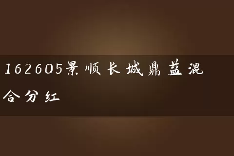 162605景顺长城鼎益混合分红 基金基础教程 第1张-学习理财网 162605景顺长城鼎益混合分红 (https://www.cnq.net/) 基金基础教程 第1张