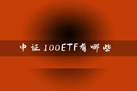 中证100ETF有哪些 (https://www.cnq.net/) 基金基础教程 第1张