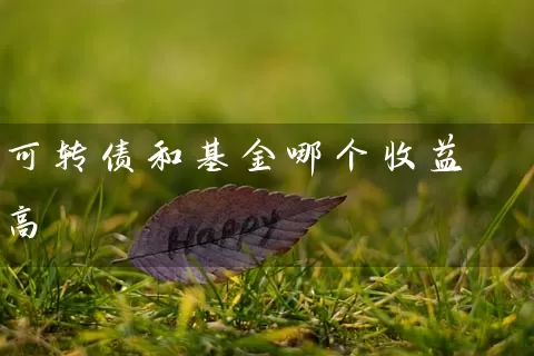可转债和基金哪个收益高 (https://www.cnq.net/) 基金基础教程 第1张