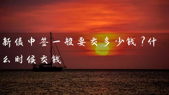 新债中签一般要交多少钱？什么时候交钱 (https://www.cnq.net/) 股票基础教程 第1张