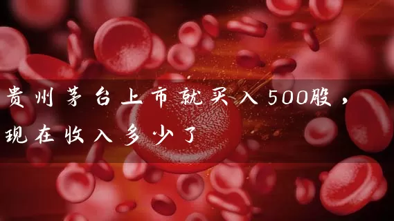 贵州茅台上市就买入500股，现在收入多少了 (https://www.cnq.net/) 股票基础教程 第1张
