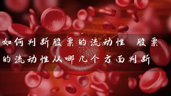 如何判断股票的流动性 股票的流动性从哪几个方面判断 股票基础教程 第1张-学习理财网 如何判断股票的流动性 股票的流动性从哪几个方面判断 (https://www.cnq.net/) 股票基础教程 第1张