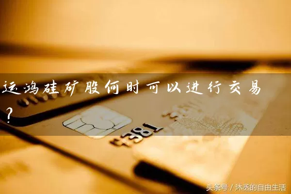 运鸿硅矿股何时可以进行交易？ (https://www.cnq.net/) 股票基础教程 第1张