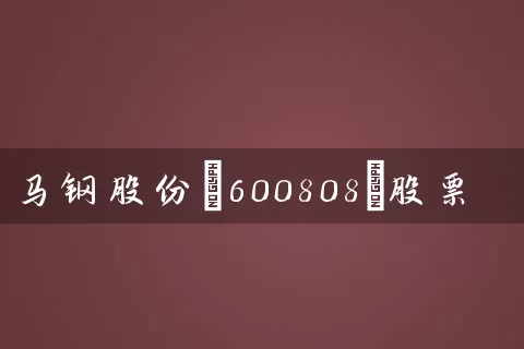 马钢股份(600808)股票 (https://www.cnq.net/) 股票基础教程 第1张