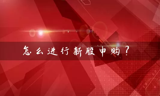 怎么进行新股申购？ (https://www.cnq.net/) 股票基础教程 第1张