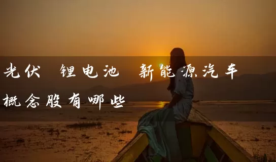光伏 锂电池 新能源汽车概念股有哪些 (https://www.cnq.net/) 股票基础教程 第1张