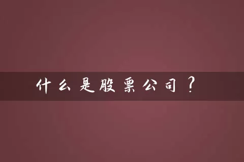 什么是股票公司？ (https://www.cnq.net/) 股票基础教程 第1张