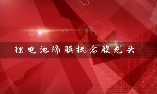 锂电池隔膜概念股龙头 股票基础教程 第1张-学习理财网 锂电池隔膜概念股龙头 (https://www.cnq.net/) 股票基础教程 第1张