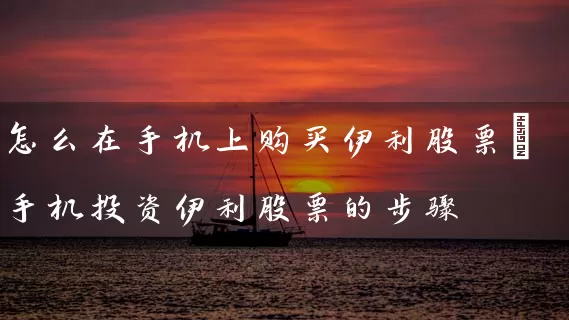 怎么在手机上购买伊利股票_手机投资伊利股票的步骤 股票基础教程 第1张-学习理财网 怎么在手机上购买伊利股票_手机投资伊利股票的步骤 (https://www.cnq.net/) 股票基础教程 第1张