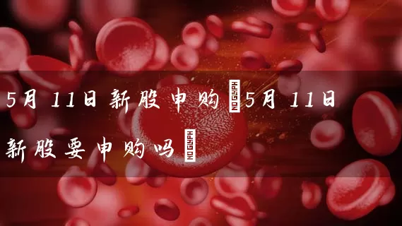 5月11日新股申购(5月11日新股要申购吗) 股票基础教程 第1张-学习理财网 5月11日新股申购(5月11日新股要申购吗) (https://www.cnq.net/) 股票基础教程 第1张