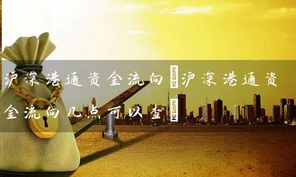 沪深港通资金流向(沪深港通资金流向几点可以查) (https://www.cnq.net/) 股票基础教程 第1张