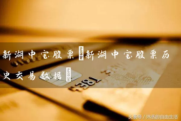 新湖中宝股票(新湖中宝股票历史交易数据) (https://www.cnq.net/) 股票基础教程 第1张
