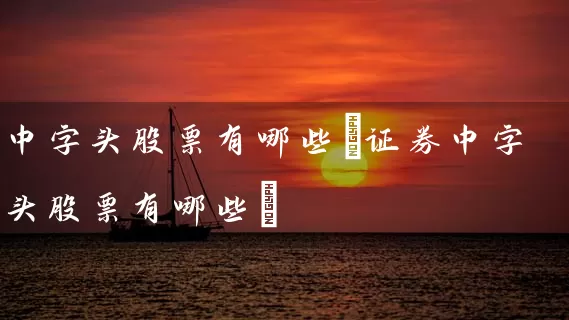 中字头股票有哪些(证券中字头股票有哪些) (https://www.cnq.net/) 股票基础教程 第1张