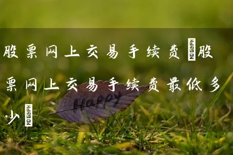 股票网上交易手续费(股票网上交易手续费最低多少) 股票基础教程 第1张-学习理财网 股票网上交易手续费(股票网上交易手续费最低多少) (https://www.cnq.net/) 股票基础教程 第1张