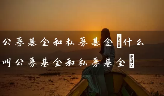 公募基金和私募基金(什么叫公募基金和私募基金) (https://www.cnq.net/) 基金基础教程 第1张
