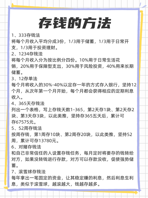 存钱最好的方法和技巧，一文教你学会存钱