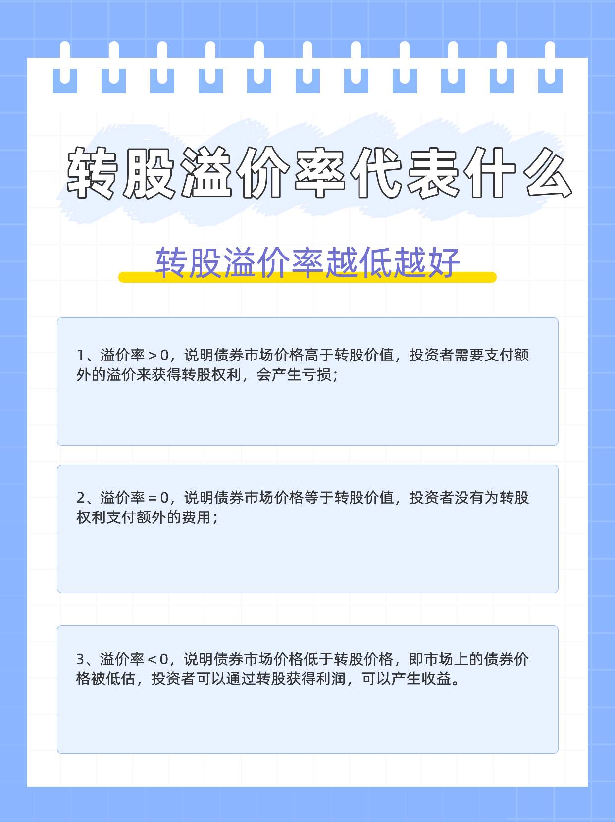 转股溢价率是什么意思？高好还是低好？